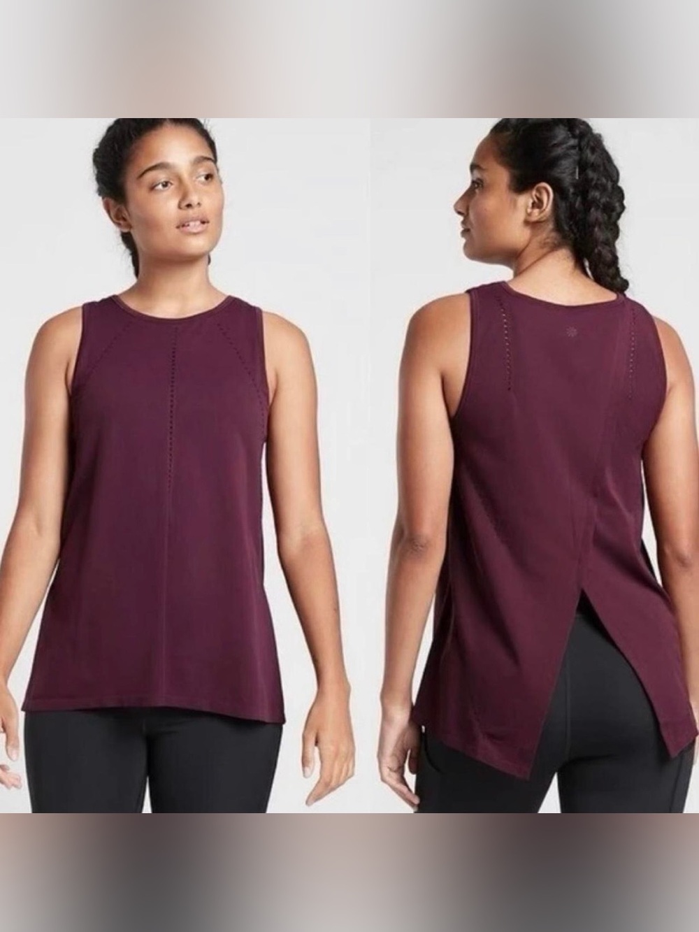 NWOT ($49) Athleta Foothill Spiced Cabernet (Burgundy) Tank Women’s Size Small